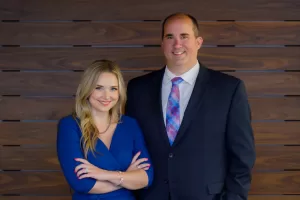 Attorneys Dan Kennedy and Tracy Spradlin.